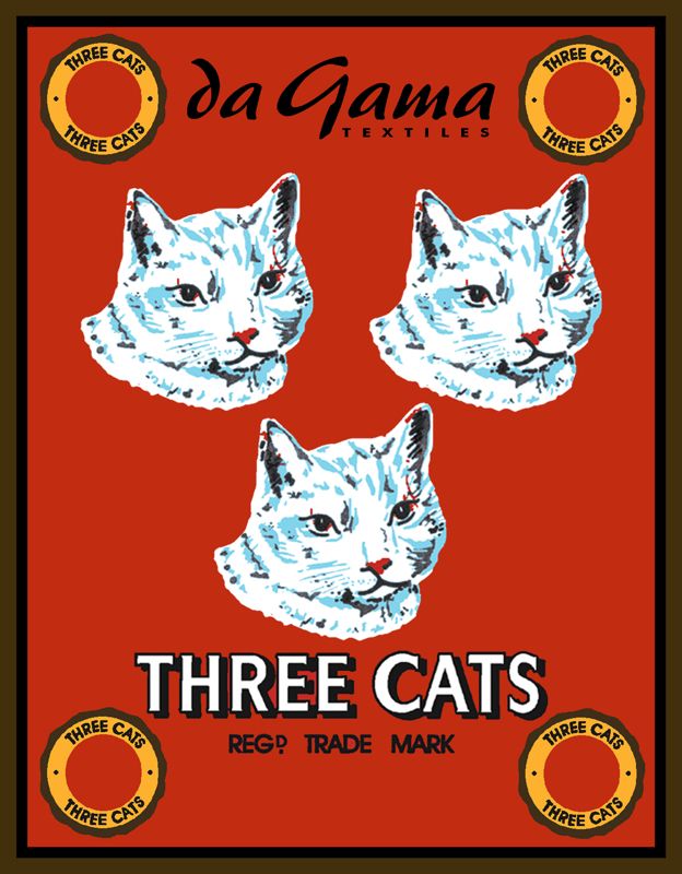 Da Gama 3 cats traditional shweshwe logo poster